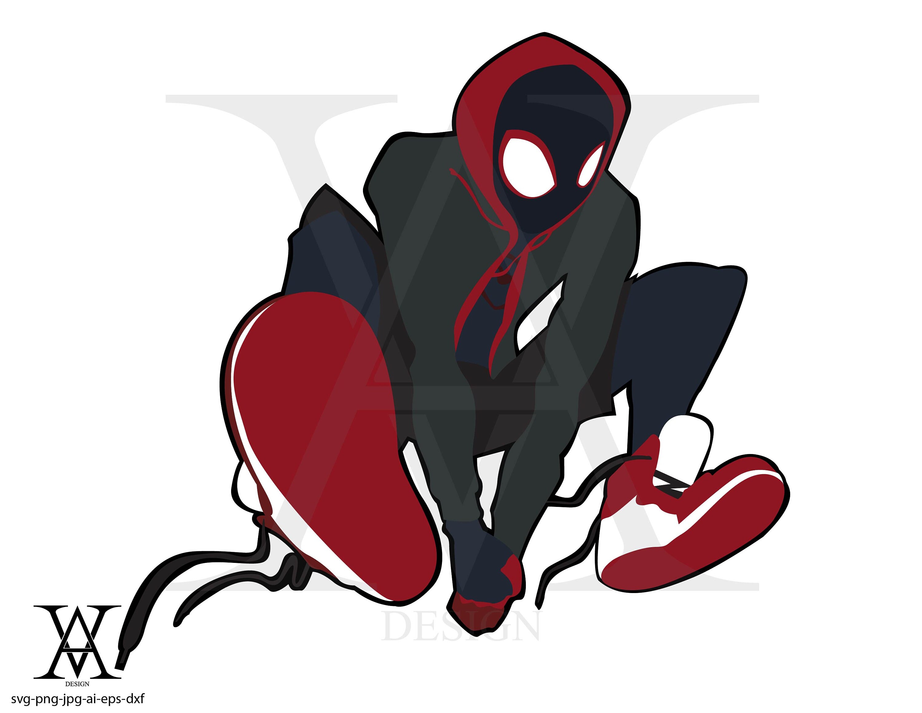 Spiderman nuevo universo imágenes prediseñadas vector. | Etsy España