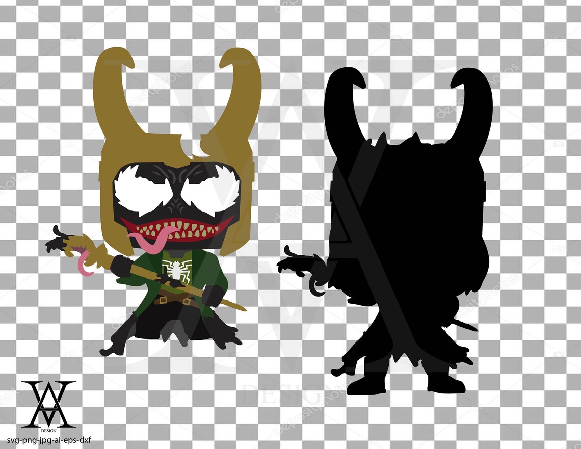 Download Loki-Venom clipart vector. INSTANT DOWNLOAD | Etsy