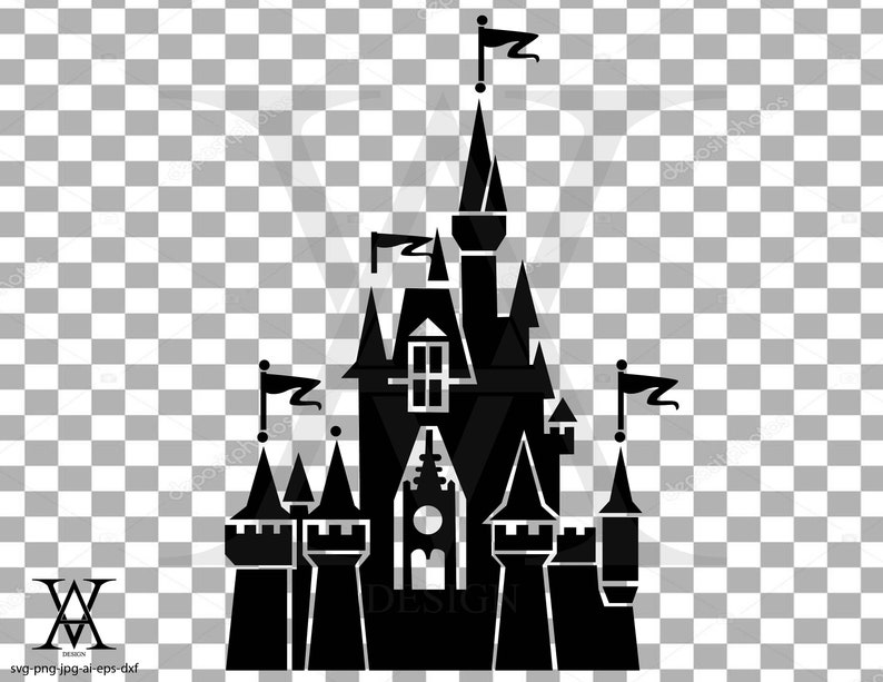 Disney Castle Silhouette Vector. INSTANT DOWNLOAD | Etsy
