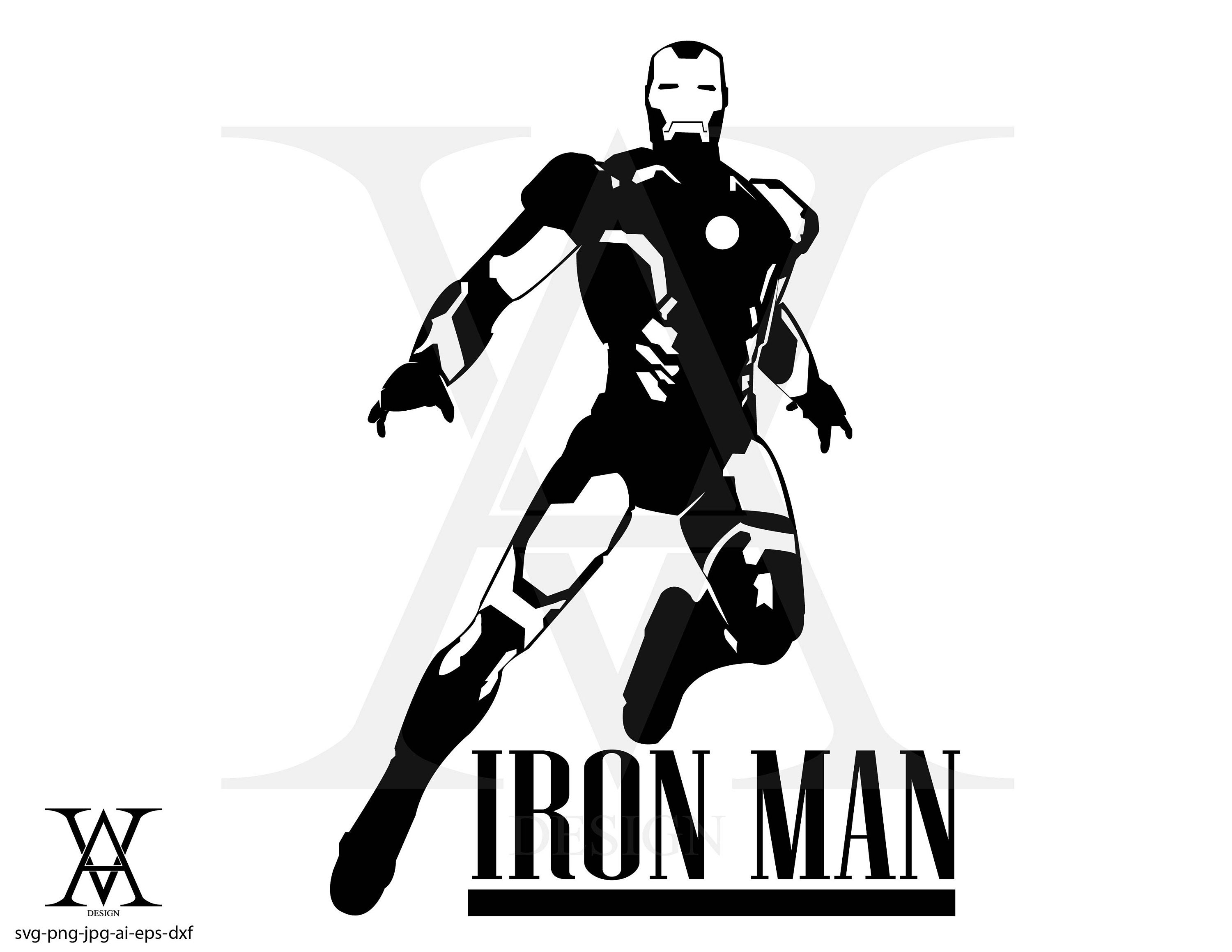 Ironman Silueta Vector Maravilloso DESCARGA INSTANTE Etsy Espa A Il Fullxfull.2047865521 Clo8