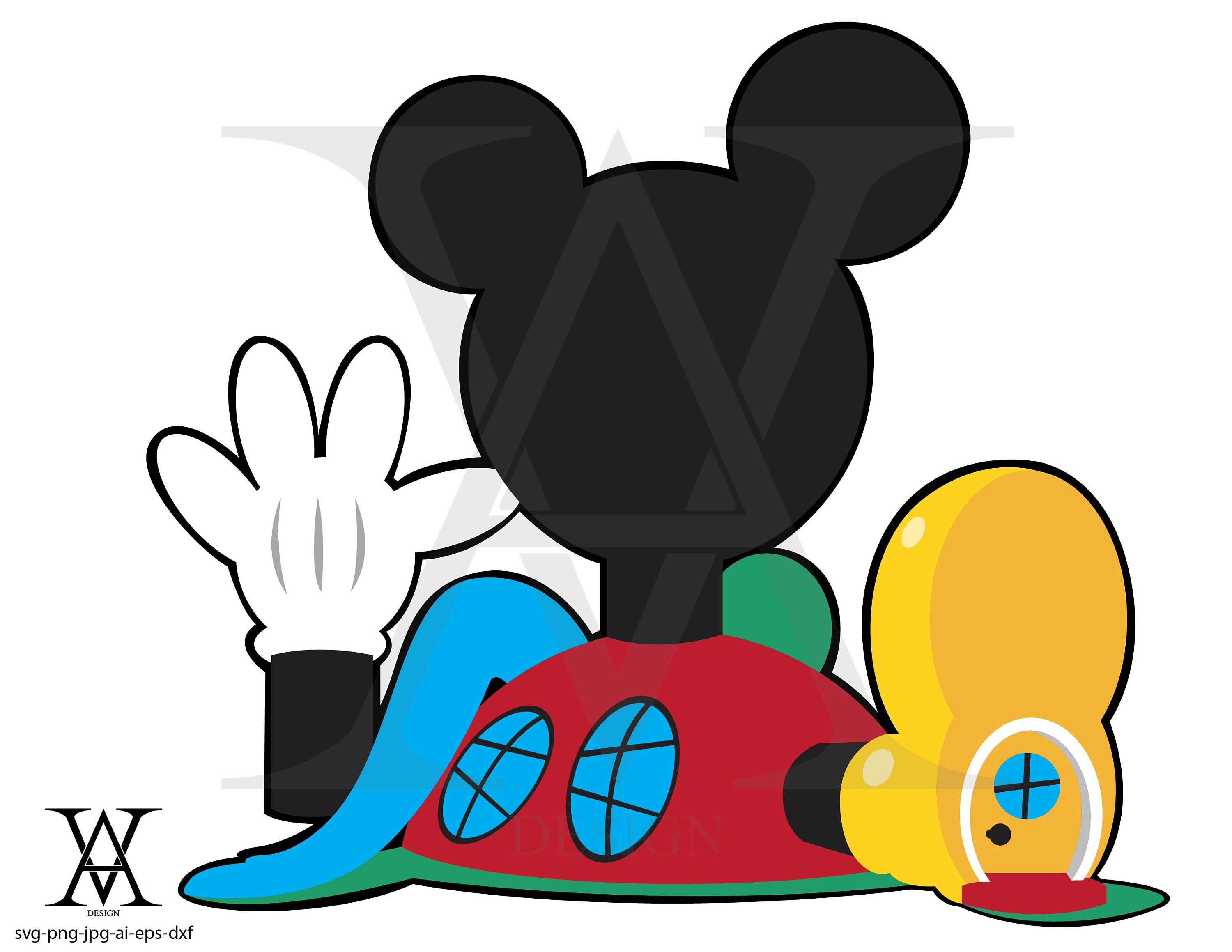 Mickey Mouse Clubhouse Clipart Vektor. INSTANT DOWNLOAD | Etsy Schweiz