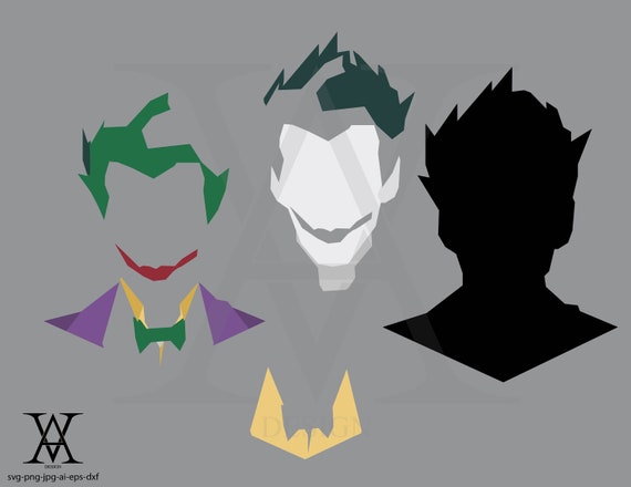 Joker Clipart Vector Dc Comic Instant Download Etsy