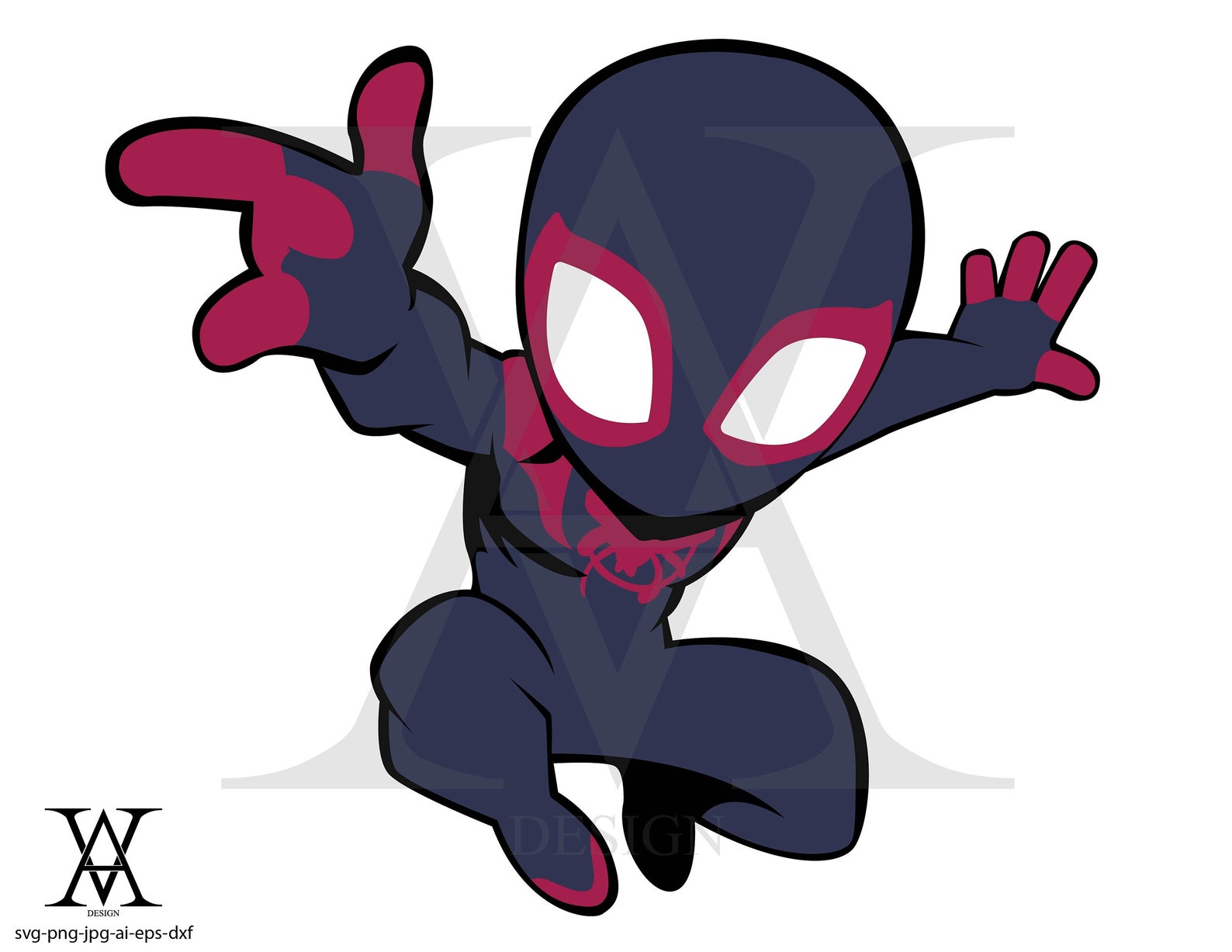 Spiderman Miles Morales Chibi Vector Clipart. INSTANT Etsy Spiderman Miles Morales Chibi Vector Clipart. INSTANT Etsy