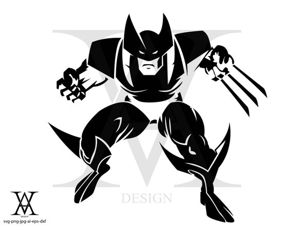 Download Wolverine X Men Silhouette Instant Download Etsy PSD Mockup Templates