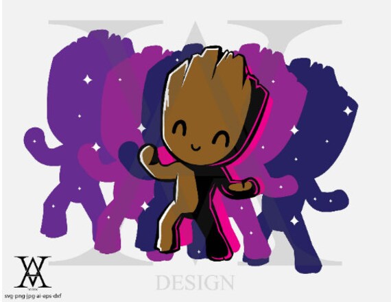 Guardianes De La Galaxia Baby Groot Vector Imagenes Etsy