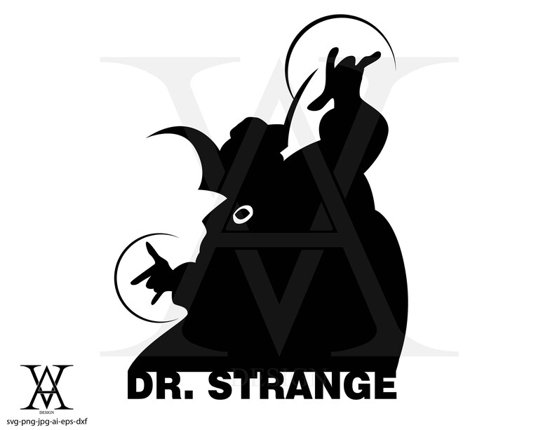 Download Dr. strange marvel silhouette. INSTANT DOWNLOAD | Etsy