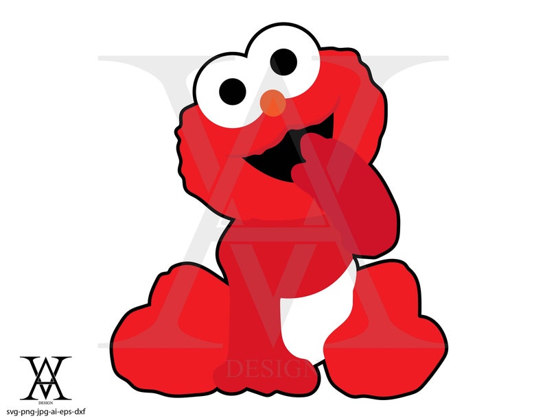 Download Custom baby Elmo clipart vector. INSTANT DOWNLOAD | Etsy
