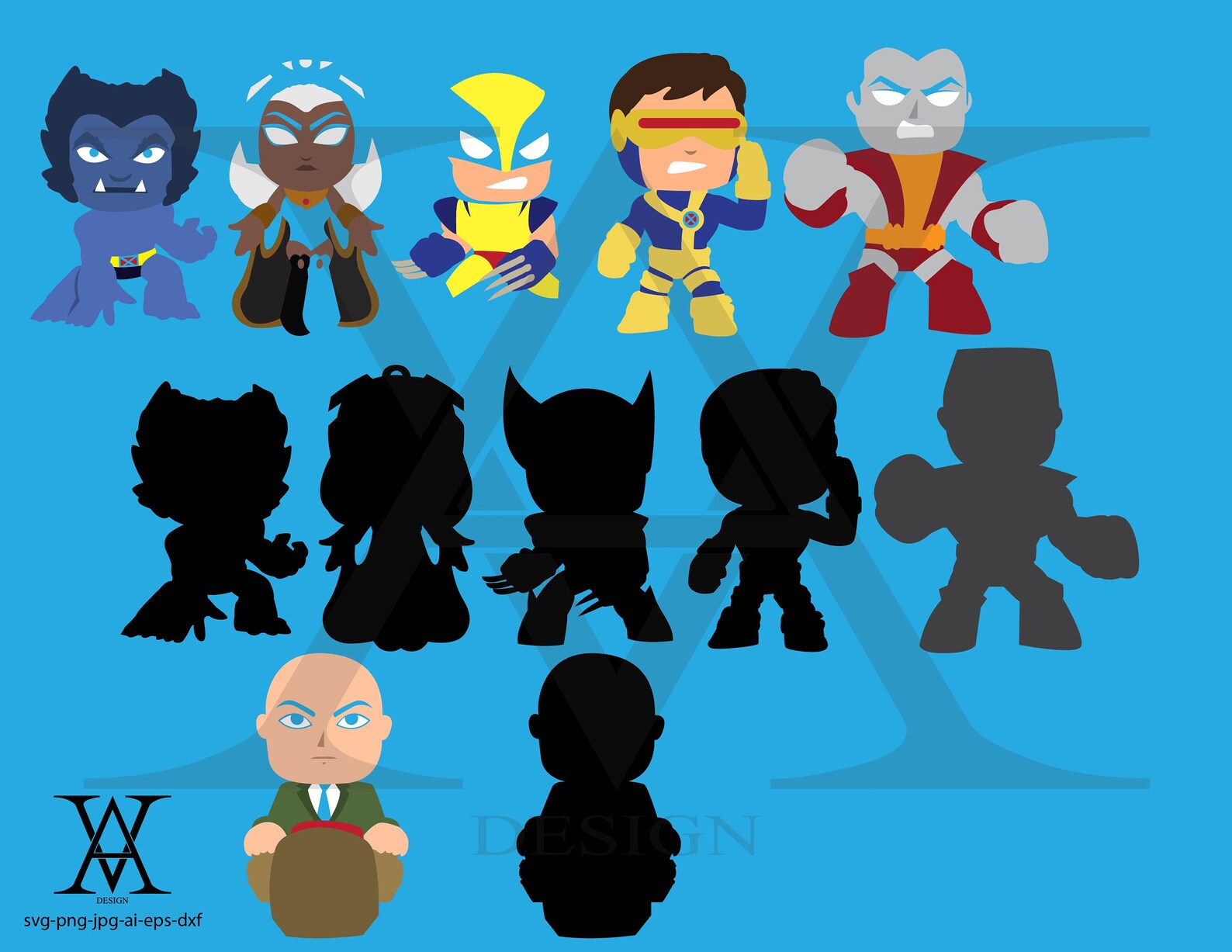 X Men clipart vector. INSTANT DOWNLOAD | Etsy