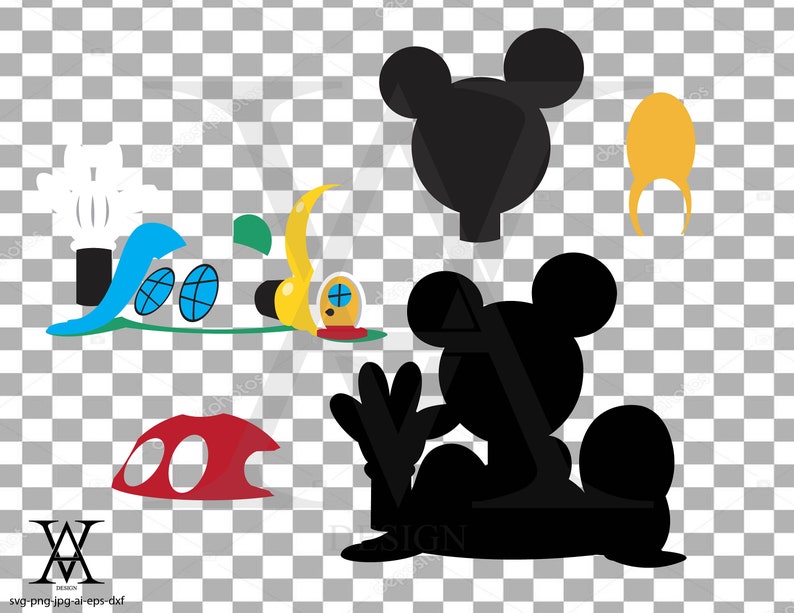Mickey Mouse Clubhouse Clipart Vector. INSTANT DOWNLOAD Etsy