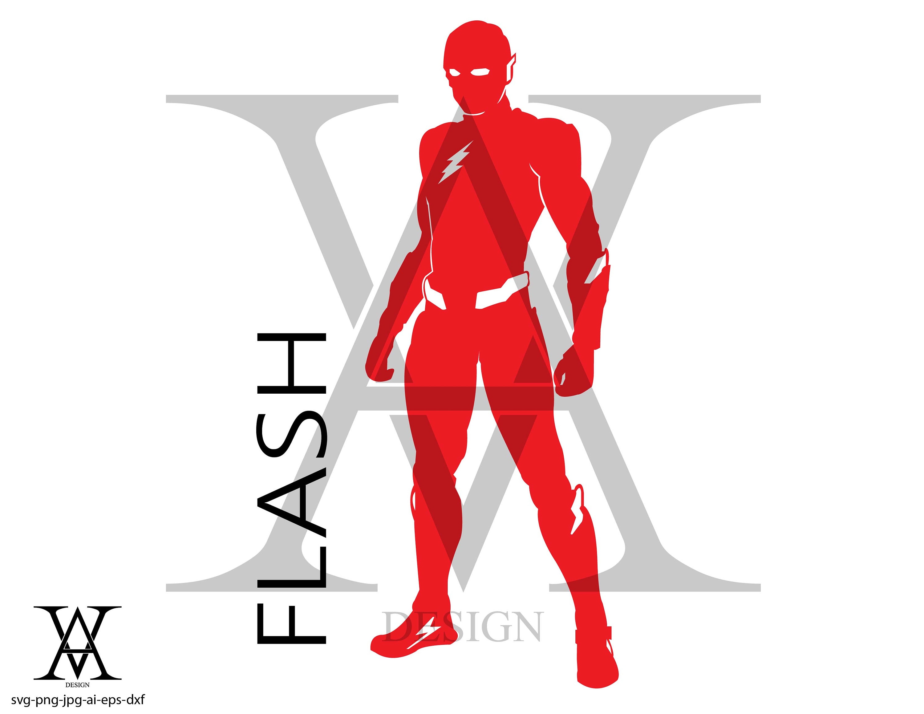 Flash justice league vector. INSTANT DOWNLOAD Etsy