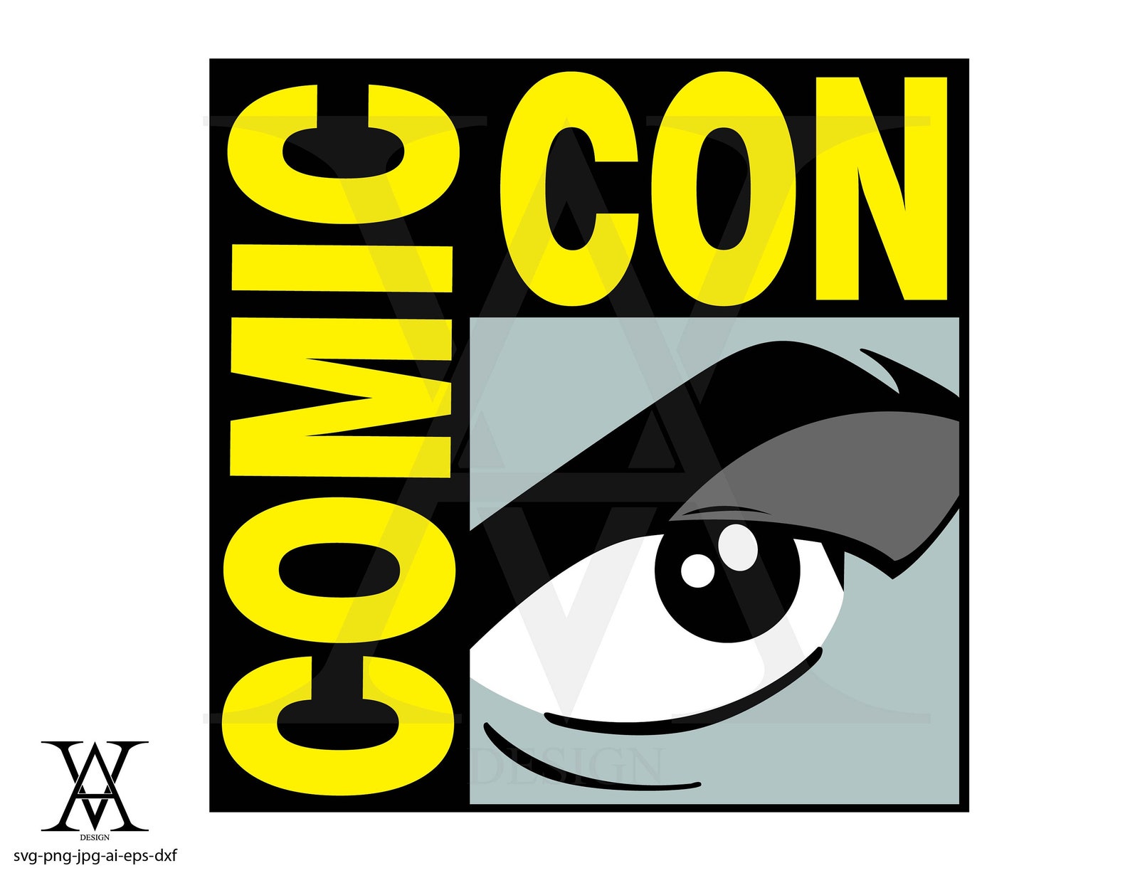 Comic Con logo vector clipart. INSTANT DOWNLOAD Etsy