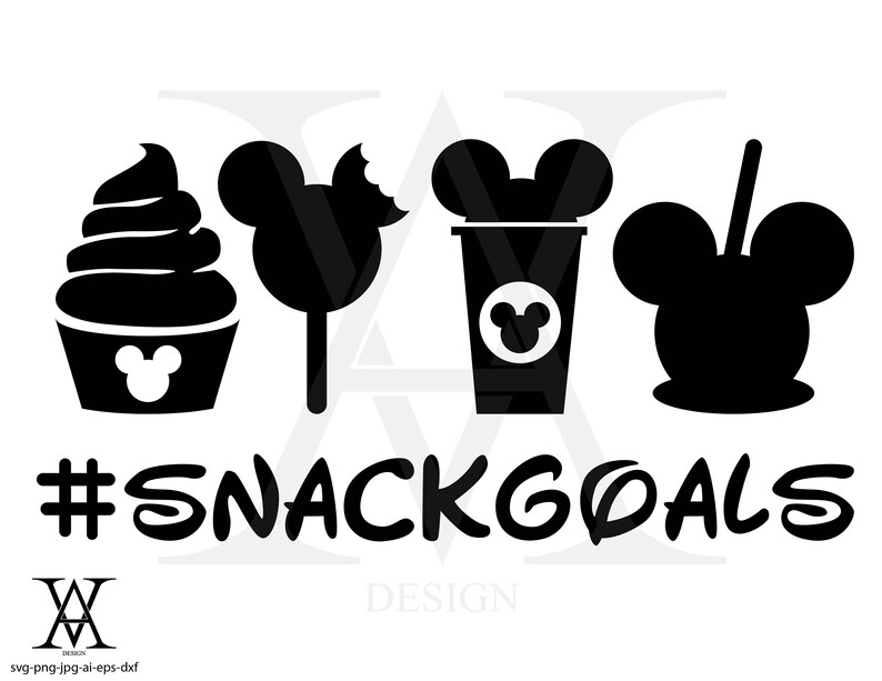 Disneyland Snacksgoals Silhouette Vector Instant Download Etsy