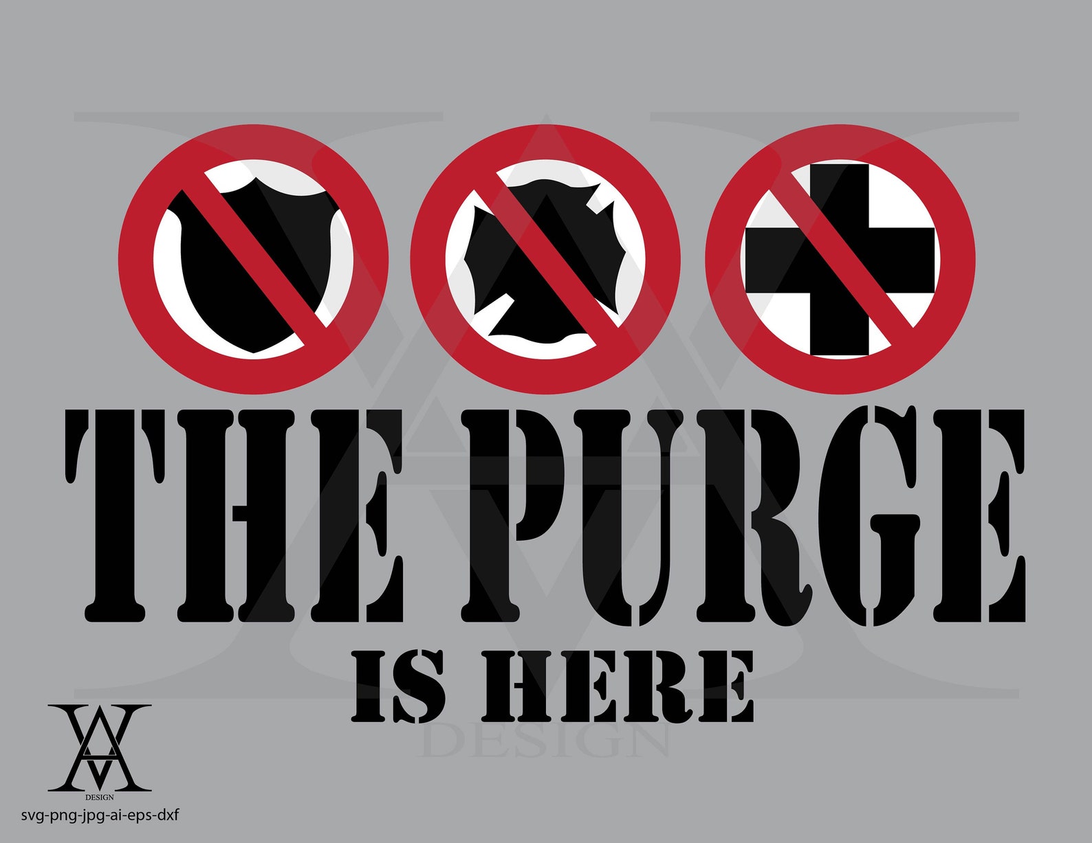 The Purge Vector T Shirt. INSTANT DOWNLOAD Etsy