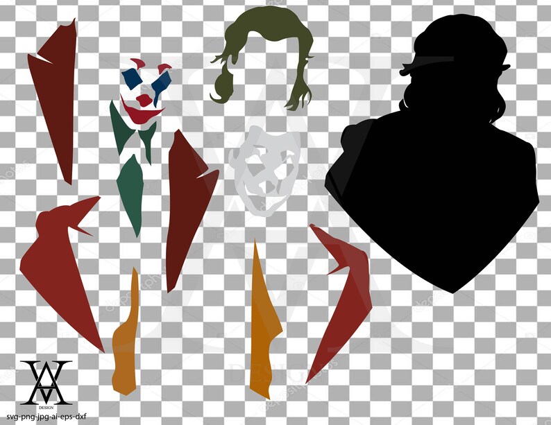 Joker 2019 clipart dc comic clipart vector. INSTANT Etsy