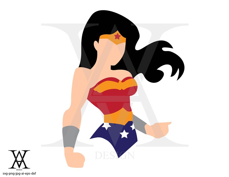 Wonderwoman vector clipart. INSTANT DOWNLOAD | Etsy