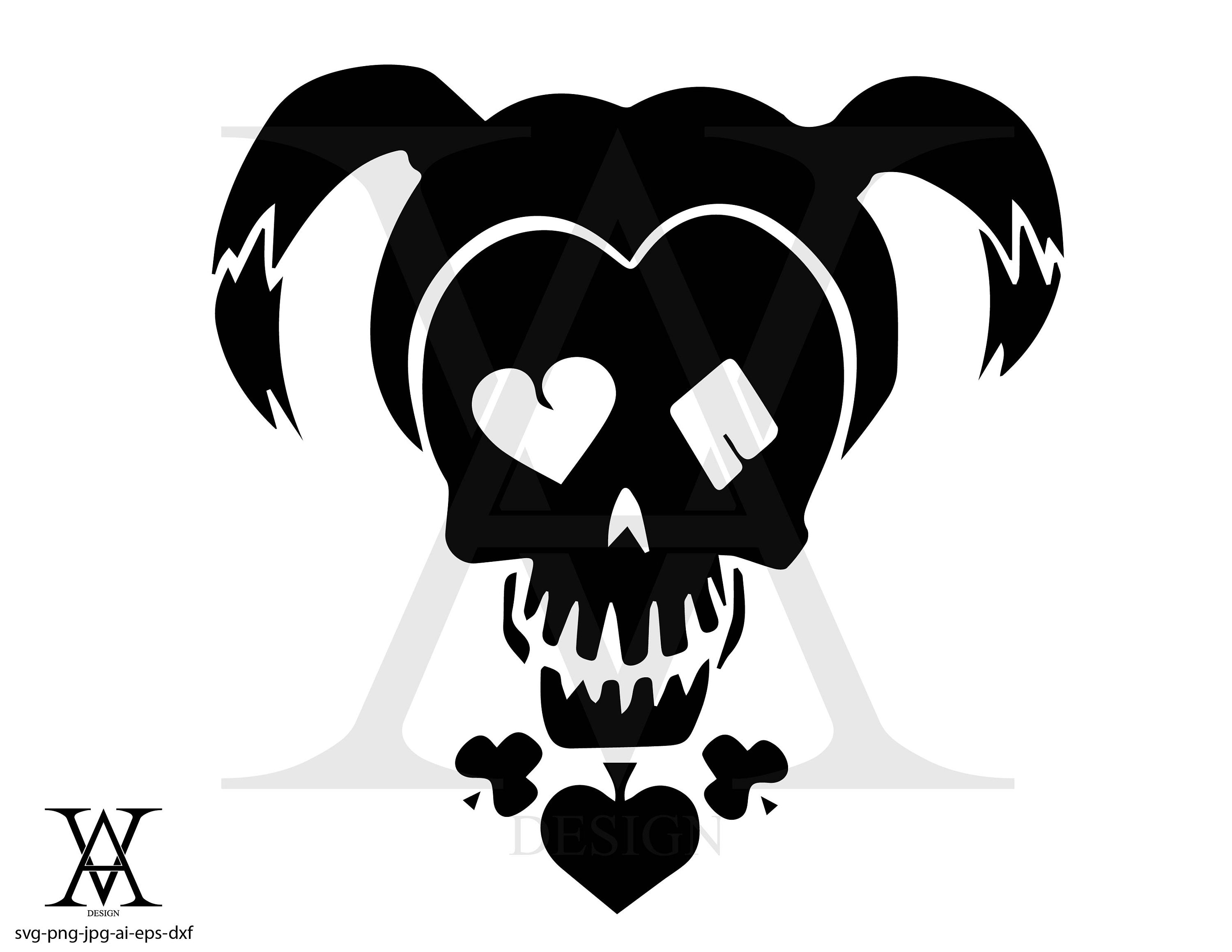 Harley Quinn silhouette vector clipart. INSTANT DOWNLOAD ...