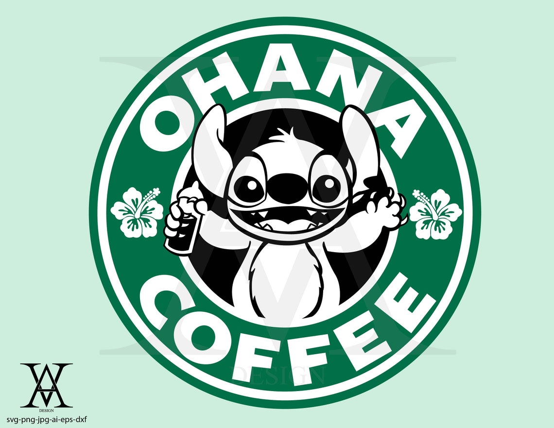 Download Ohana coffee disney clipart vector. INSTANT DOWNLOAD | Etsy