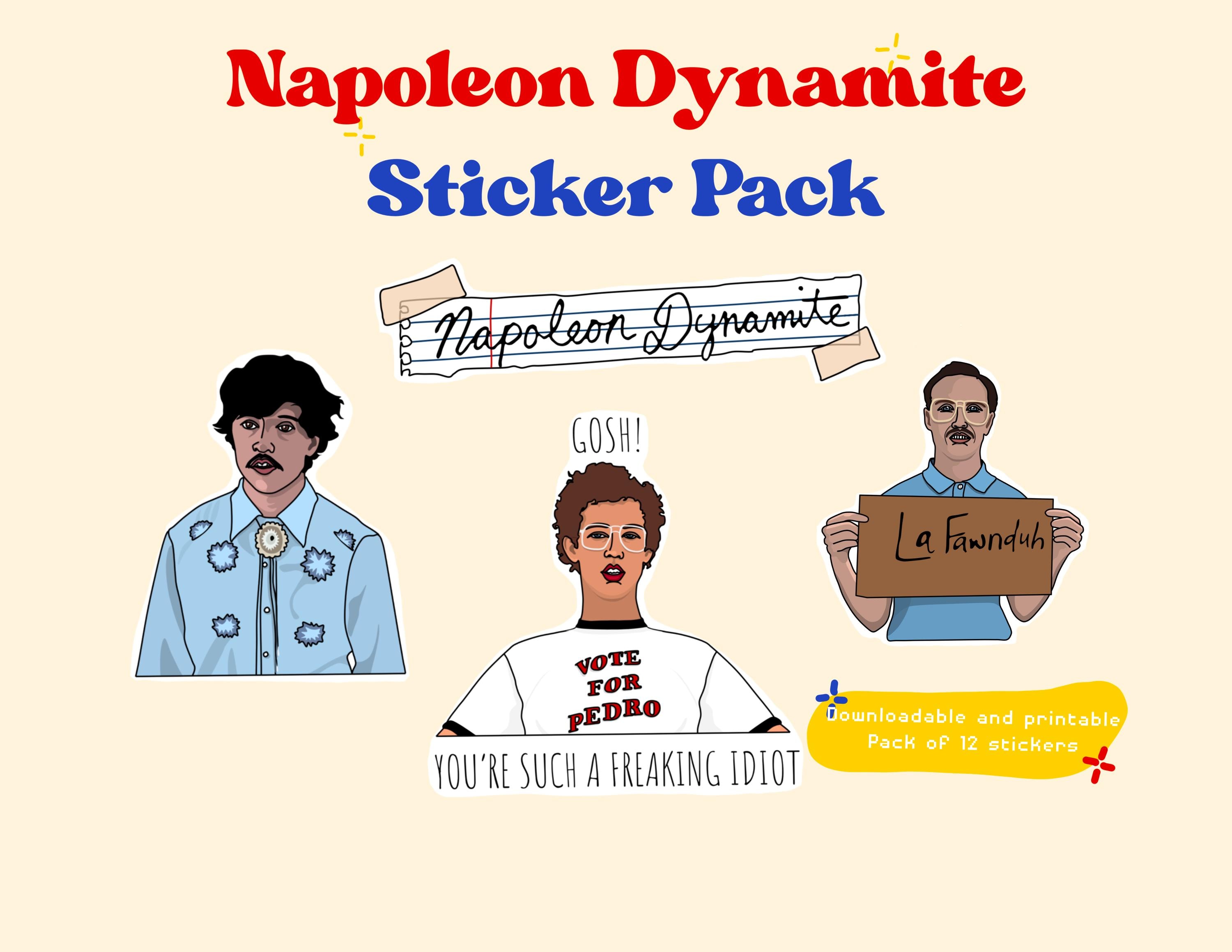 Napoleon Dynamite Stickers - Etsy, image size:3000x2318