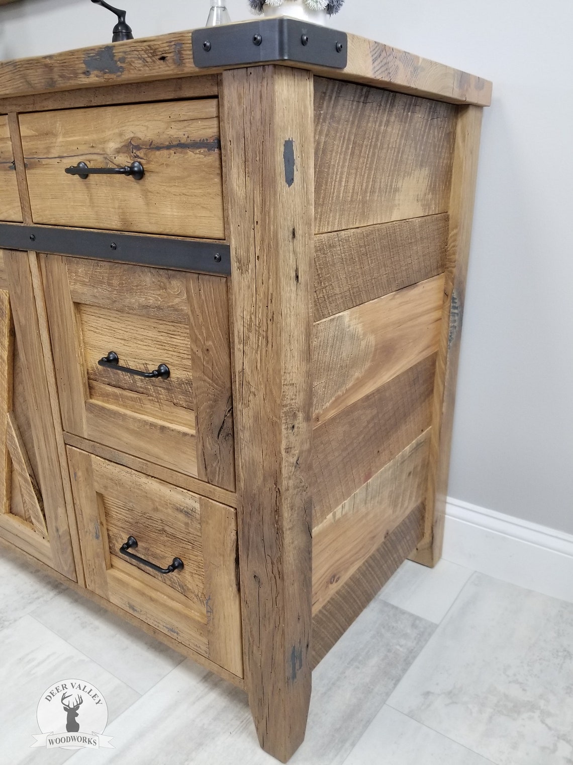 Farmhouse Bathroom Vanity Double Sink Vanity Rustic Vanity - Etsy