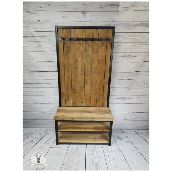 Taicans Coat Rack,Hall Tree With Shoe Bench For Entryway,Entryway Bench