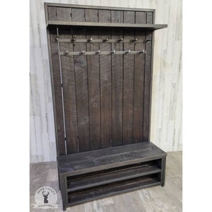 GEORGIA Coat Rack Shoe Bench With Storage Hall Tree Mudroom Entryway Furniture Etsy