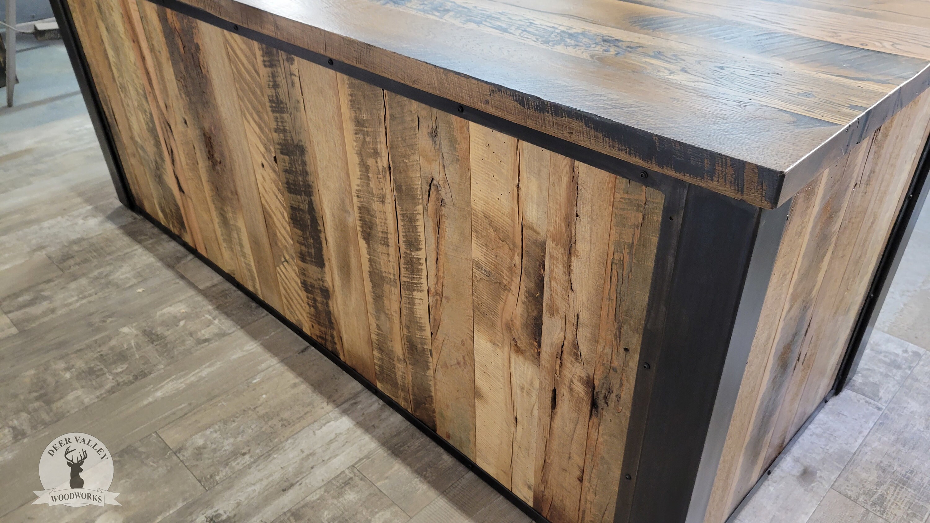 Barnwood Executive Desk Reclaimed Wood Desk Industrial Desk Etsy