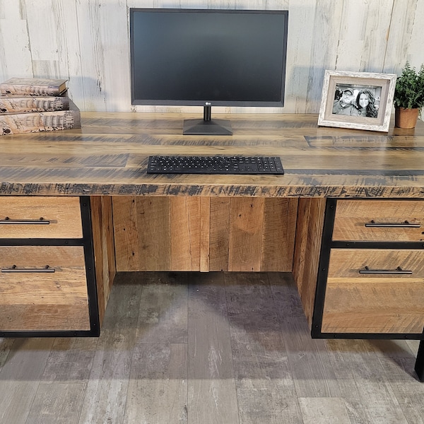 Reclaimed Wood Desk Etsy