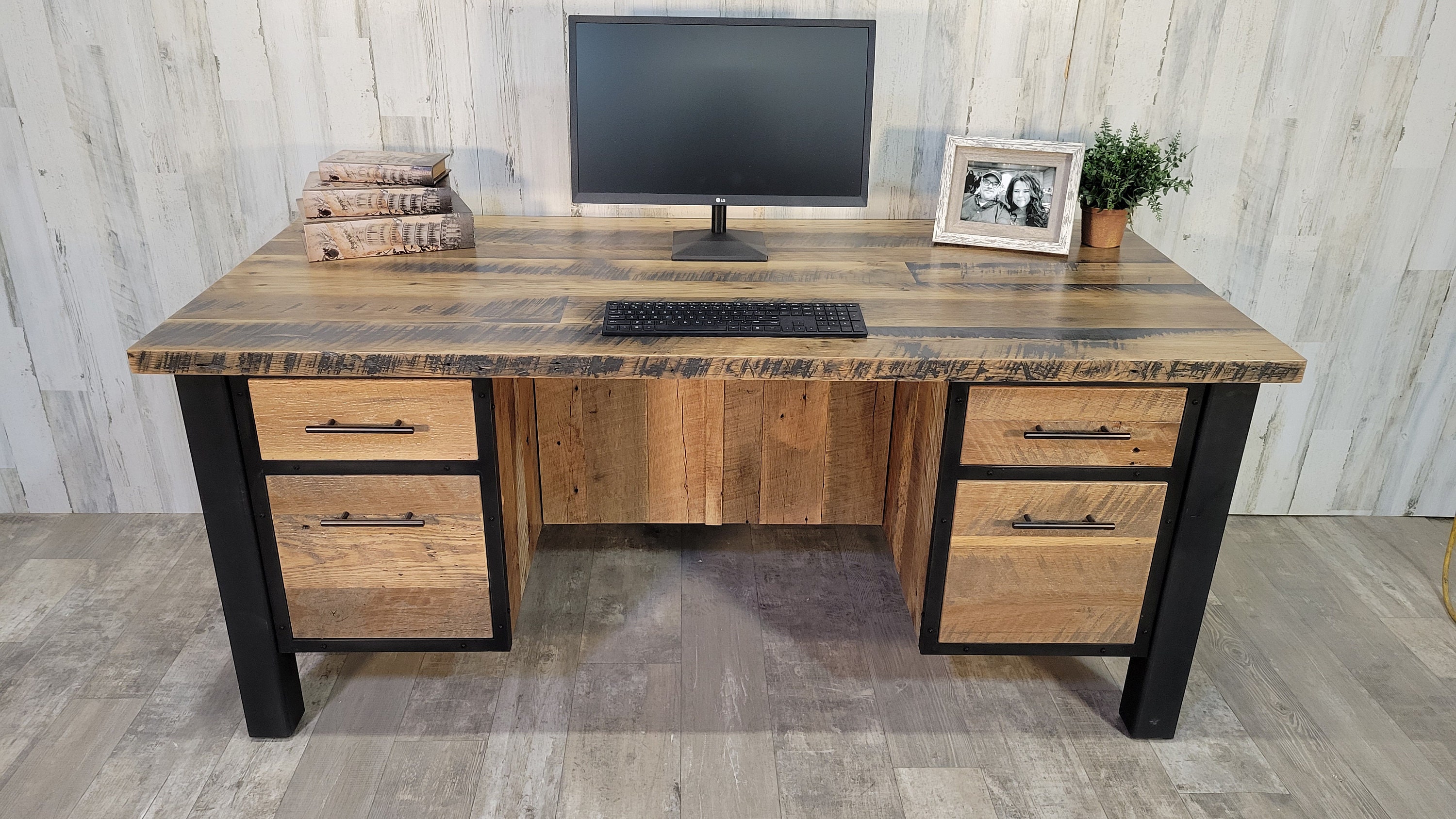 Annetta solid wood executive on sale desk