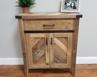 Reclaimed barnwood cabinet, kitchen cupboard, rustic office storage, farmhouse cupboard cabinet with drawer, wood kitchen storage cabinet
