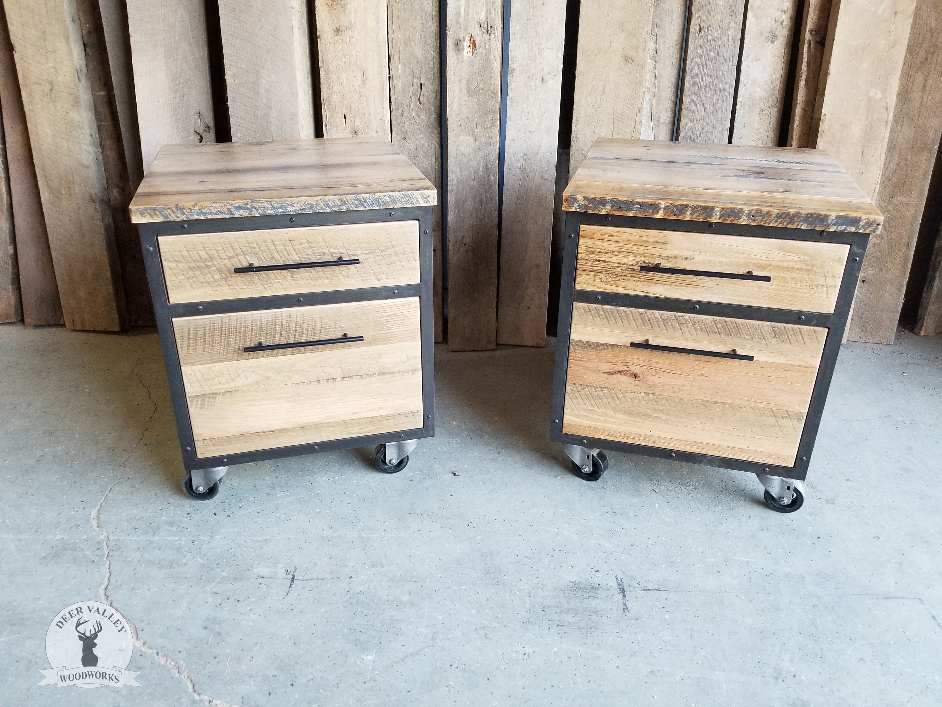 Reclaimed wood on sale printer stand