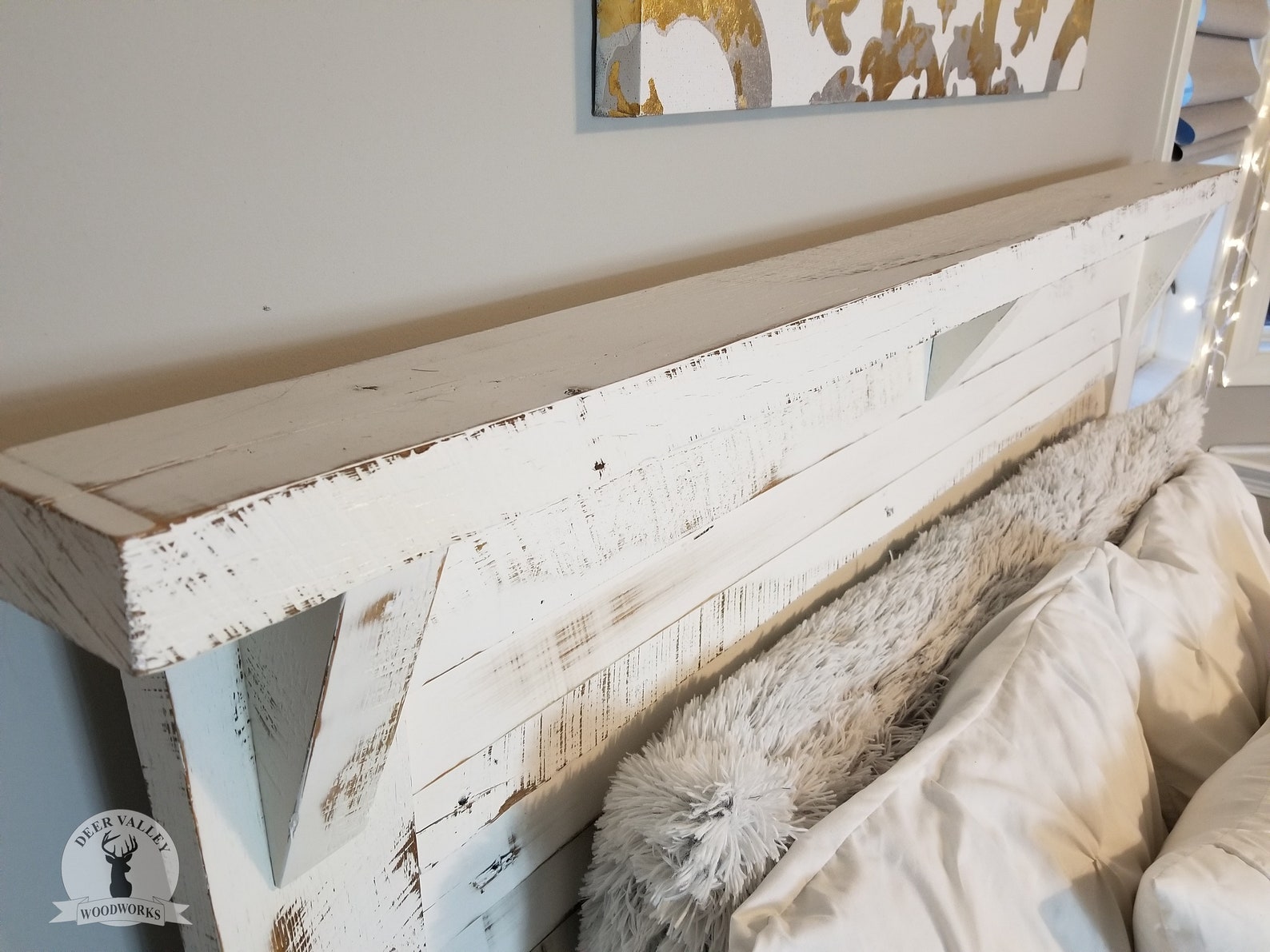 Rustic White Headboard & Footboard Distressed White Ship Lap Etsy