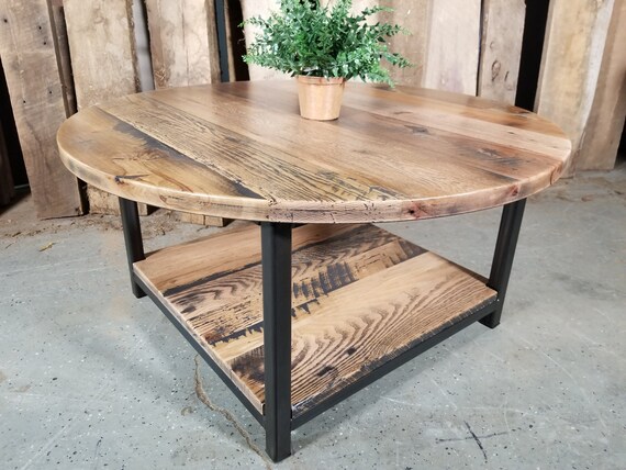Round Reclaimed Wood Coffee Table Barnwood Round Reclaimed Wood Coffee Table, Round Recycled Wood Coffee Table