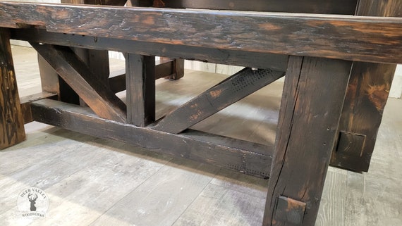 Reclaimed Wood Dining Table Barnwood Table Farmhouse Table