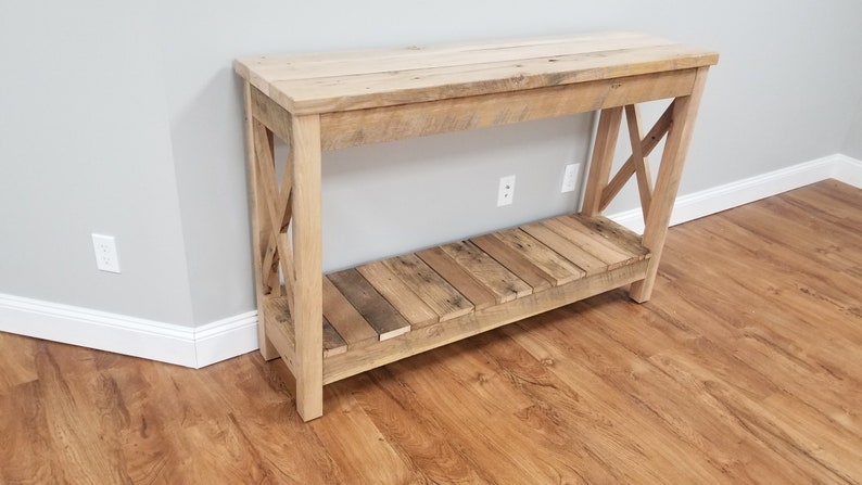 Real Reclaimed Wood Console Entry Table Barnwood Sofa