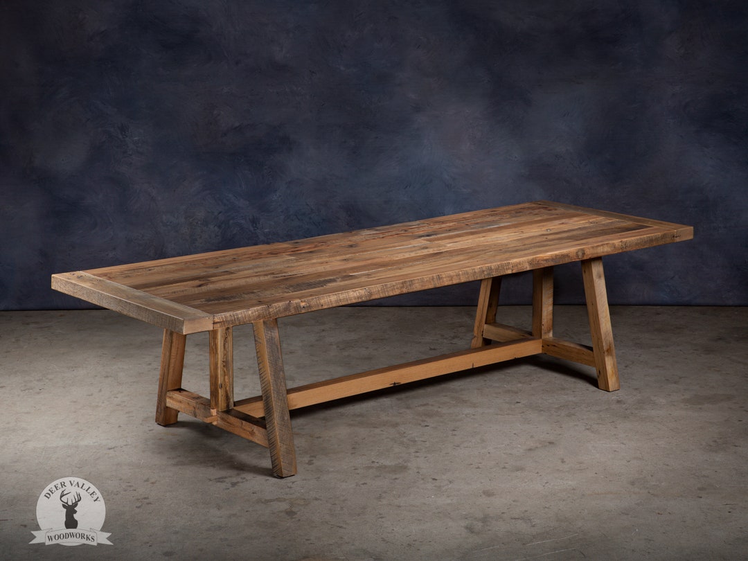 Reclaimed Wood Dining Table, 120 Barnwood Table, Farmhouse Table