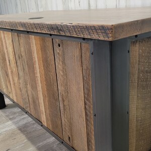 Barnwood Executive Desk Industrial Office Desk Urban Desk Reclaimed ...