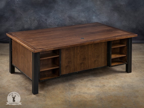 Solid walnut cheap executive desk