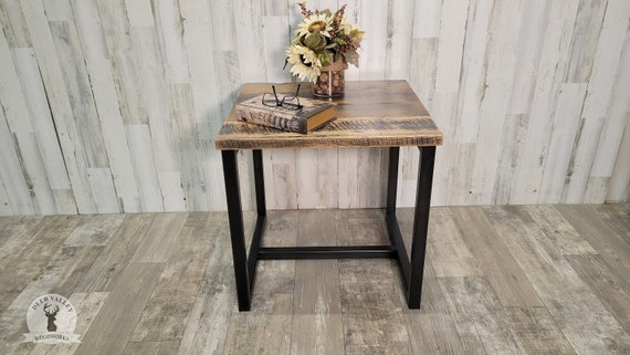 Reclaimed Wood End Table Barnwood Night Stand Rustic Bedroom Set