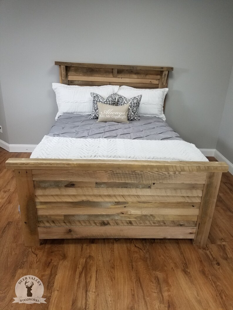 Rustic Barnwood Headboard Reclaimed Wood Queen Headboard Etsy