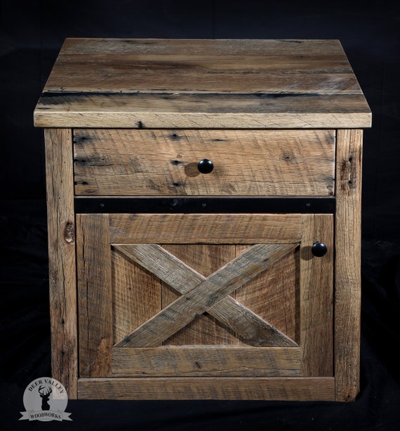 Reclaimed Wood End Table Barnwood Night Stand Rustic Bedroom Set Square Solid Wood Living Room End Table Farmhouse Bedroom Night Stand Etsy
