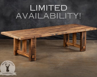 Dining Table Reclaimed Wood Table Country Barnwood Table Gathering Table Wood Office Conference Room Table Breakroom Table