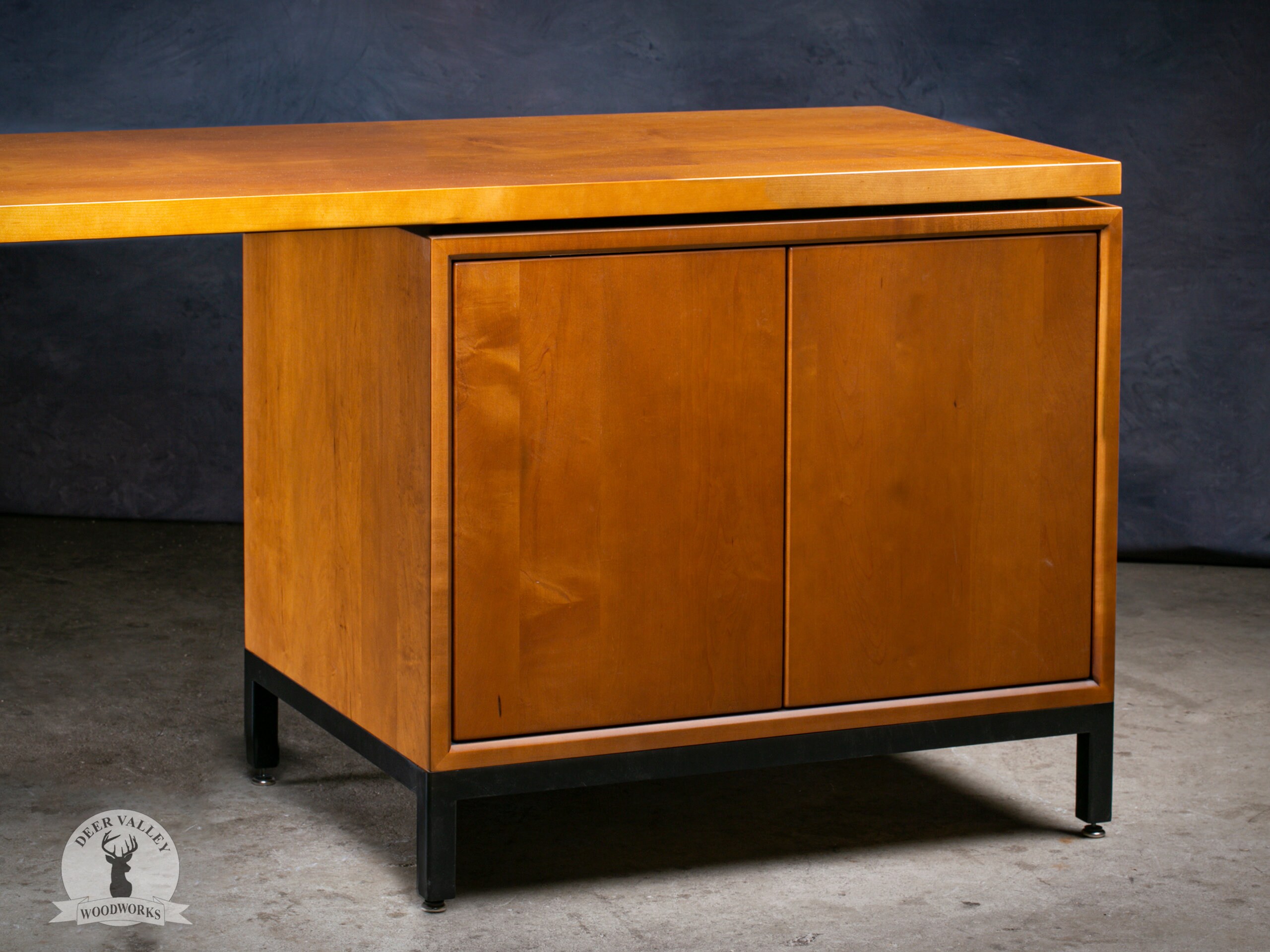 Maple L shaped Computer Desk Corner Desk Office Desk With File
