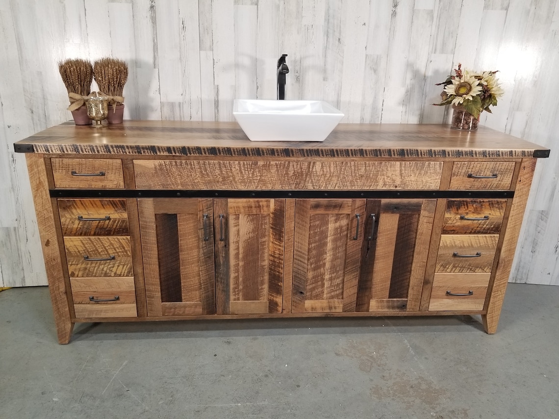 Bathroom Vanity With Reclaimed Wood
