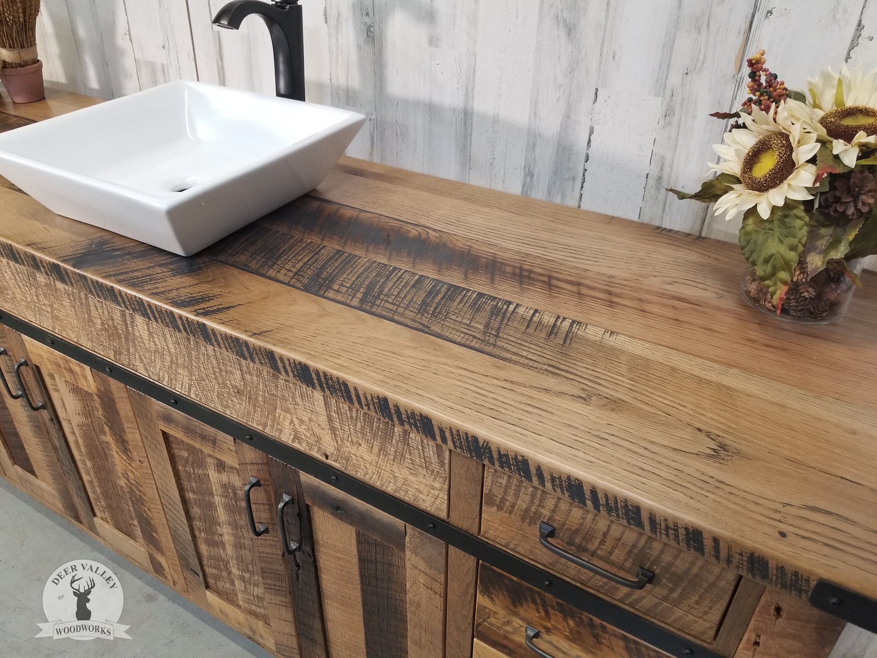 72 Barnwood Vanity Reclaimed Wood Vanity Rustic Bath Etsy