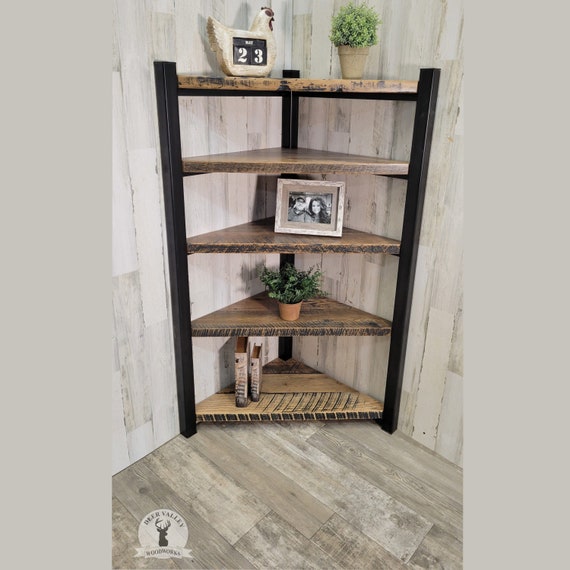 Freestanding corner deals shelf