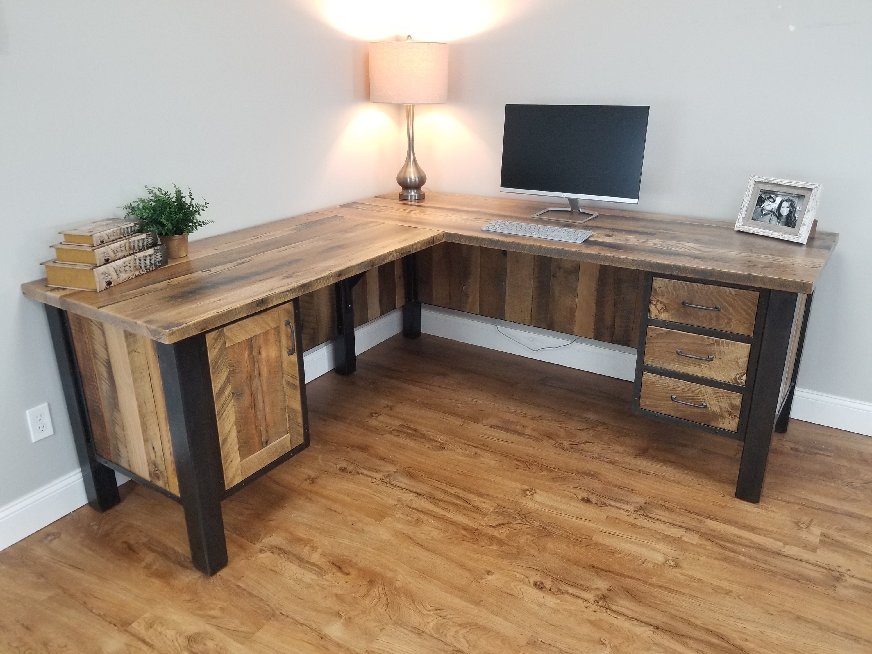 Rustic Corner Desk Photos