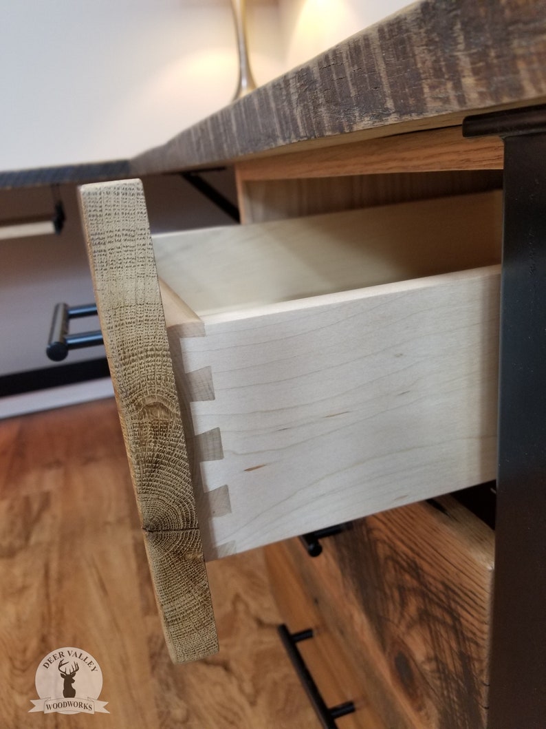 Reclaimed Wood Computer Desk Rustic Corner Desk Barnwood Etsy