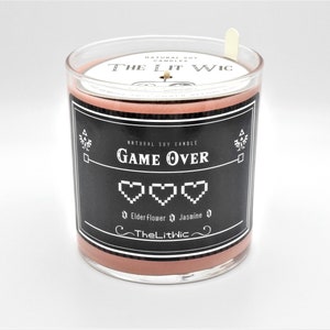 Game Over Legend of Zelda Inspired 9oz. Natural Soy Wax Candle