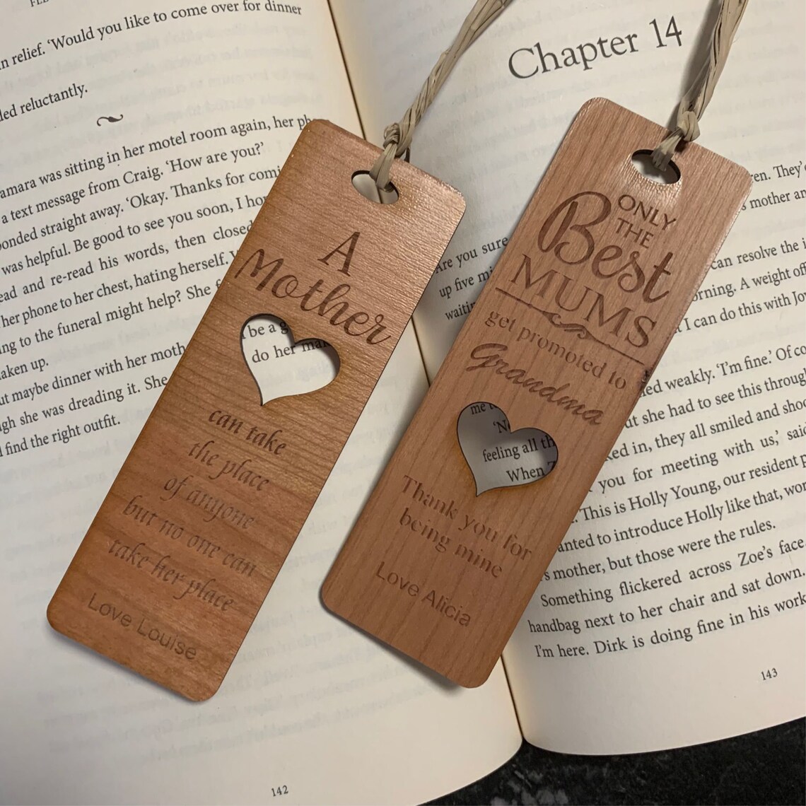 Mothers Day Timber Bookmark Personalised Engraved Bookmark Etsy Australia