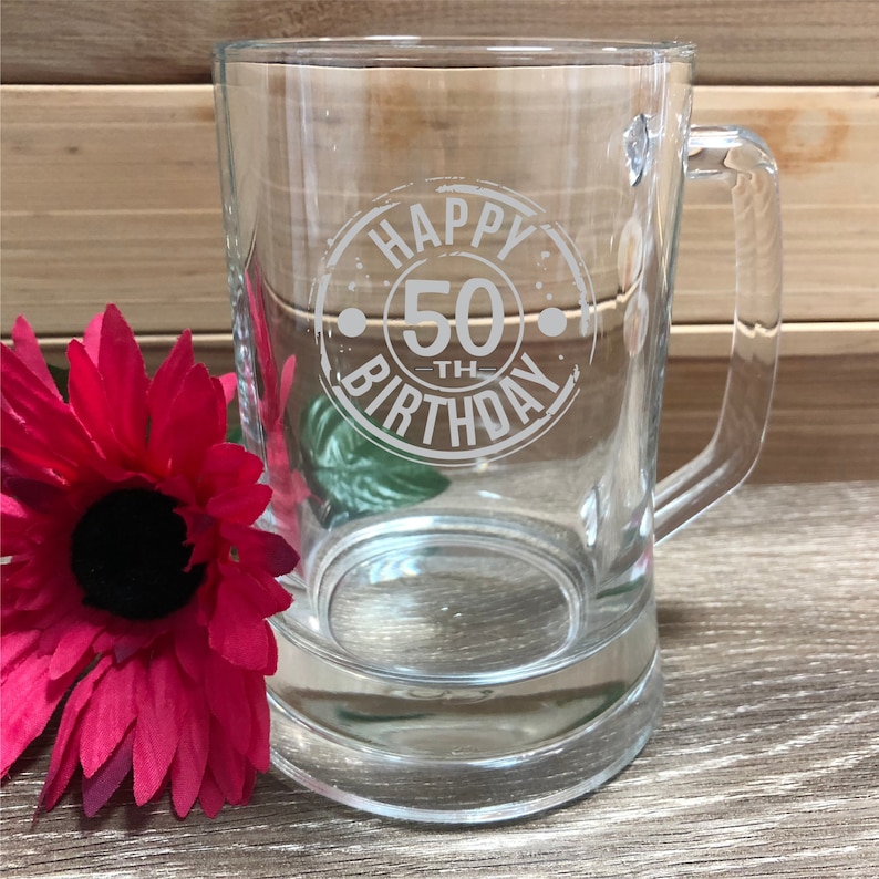 Personalised Engraved 500ml Beer Mug Beer Stein Birthday Glass Etsy